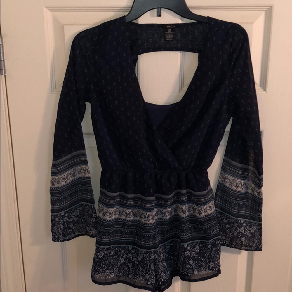 Navy Blue Romper